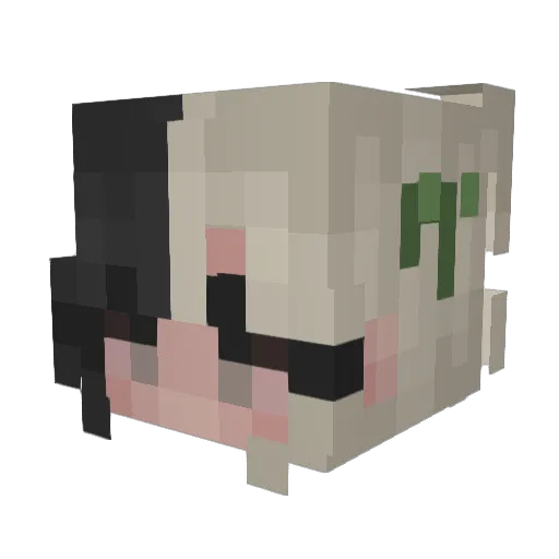 ingridaaa Minecraft avatar head, 3D render