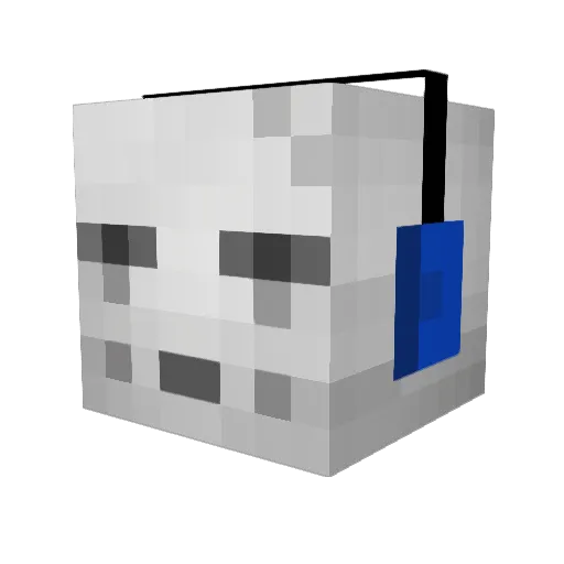 inighast Minecraft avatar head, 3D render
