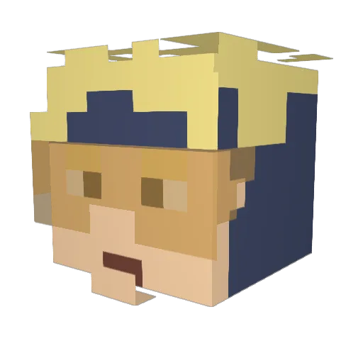 inikka8 Minecraft avatar head, 3D render