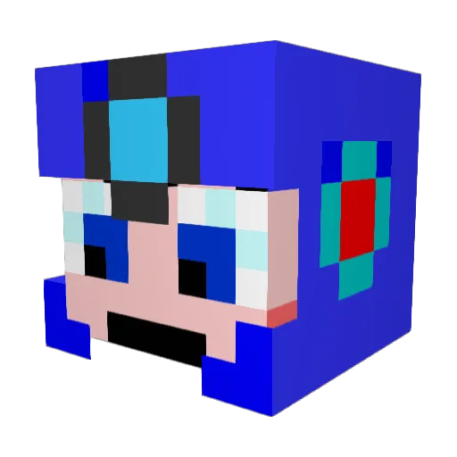 init Minecraft avatar head, 3D render