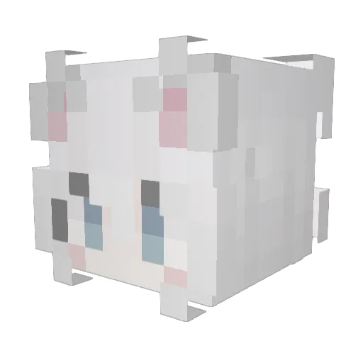 injct6 Minecraft avatar head, 3D render