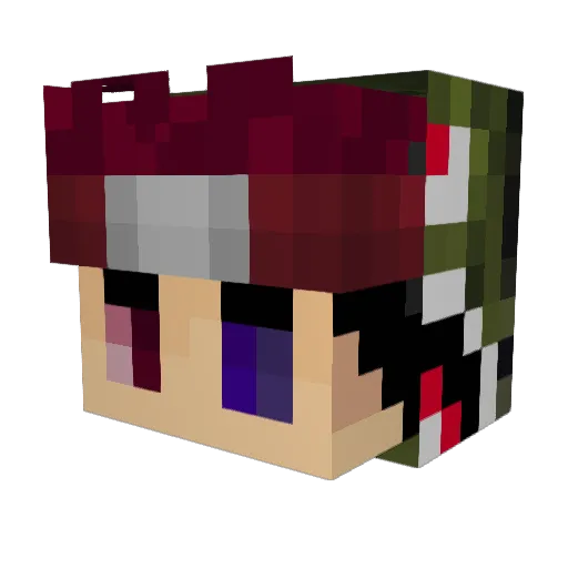 injectggToKozak Minecraft avatar head, 3D render