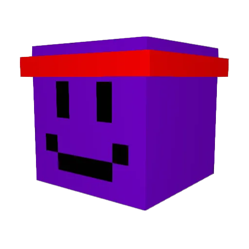injectin Minecraft avatar head, 3D render