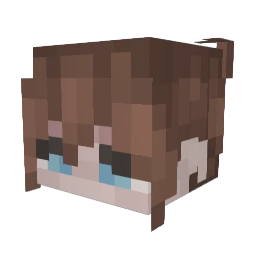 inkCorrect Minecraft avatar head, 3D render