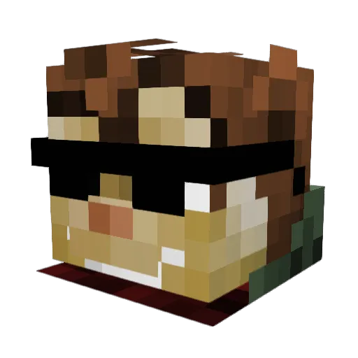 inkcy Minecraft avatar head, 3D render