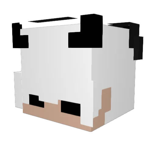 inkdark Minecraft avatar head, 3D render