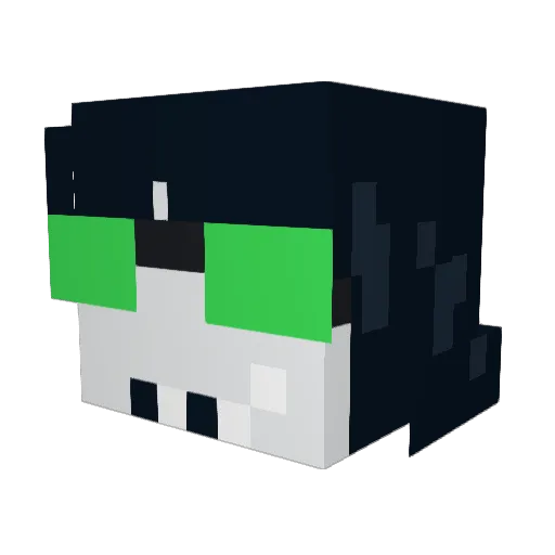 inkdoom Minecraft avatar head, 3D render