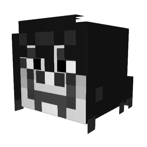 inkedorbit Minecraft avatar head, 3D render