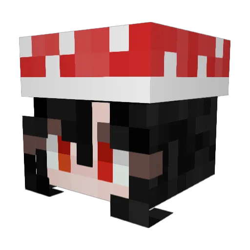 inkeemeli Minecraft avatar head, 3D render