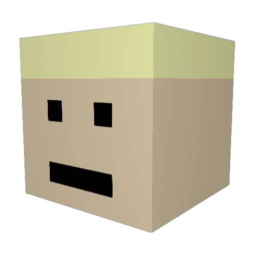 inkest Minecraft avatar head, 3D render