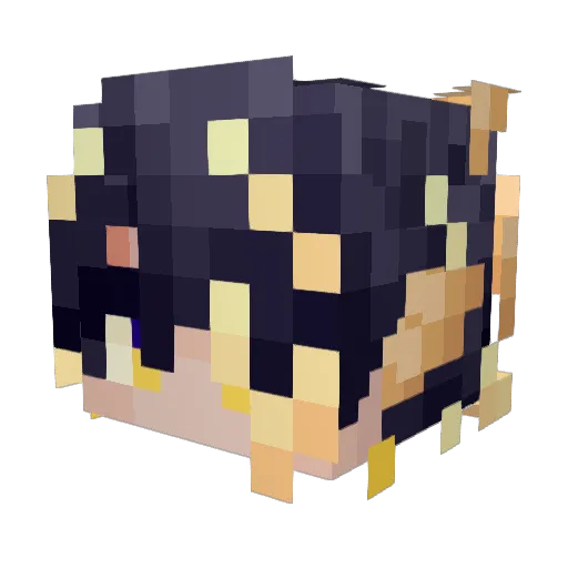 inkiemon Minecraft avatar head, 3D render