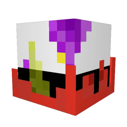 inkluffy Minecraft avatar head, 3D render
