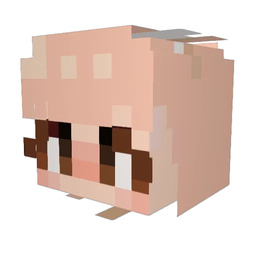 inkribbon Minecraft avatar head, 3D render
