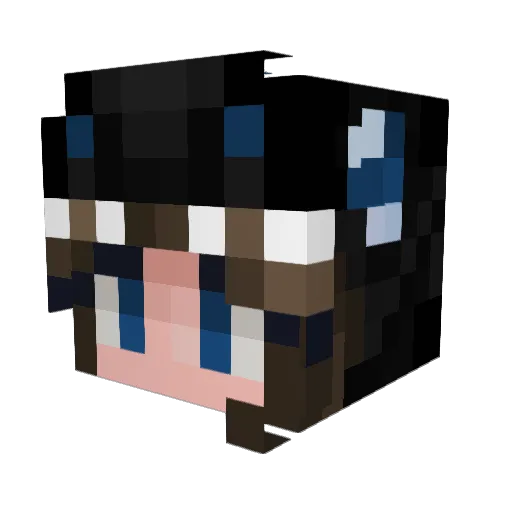 inks_3 Minecraft avatar head, 3D render