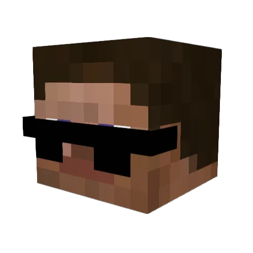 inksack Minecraft avatar head, 3D render