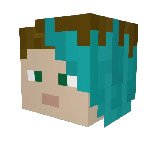 inktveer Minecraft avatar head, 3D render