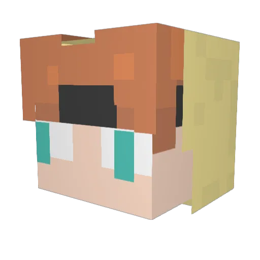 inkunn Minecraft avatar head, 3D render