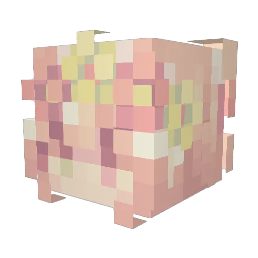 inkwelled_ Minecraft avatar head, 3D render