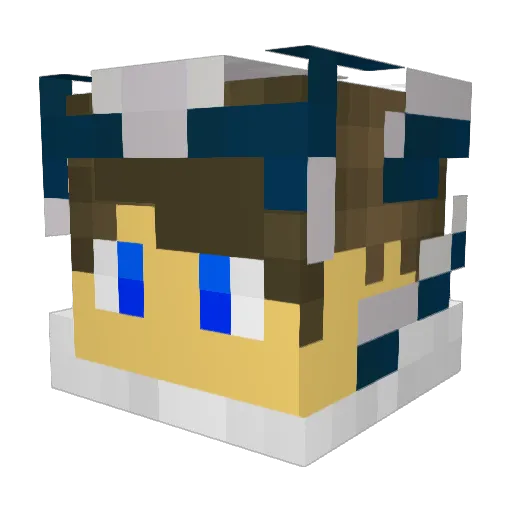 inky38 Minecraft avatar head, 3D render