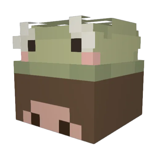 inkysquares2 Minecraft avatar head, 3D render