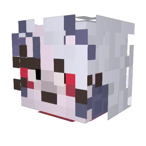 inkyvex Minecraft avatar head, 3D render
