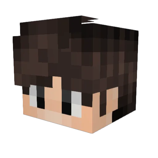 inkyx Minecraft avatar head, 3D render