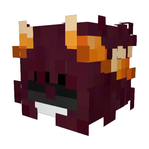 inkyxq Minecraft avatar head, 3D render