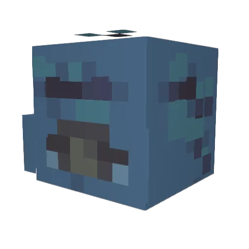 inlia Minecraft avatar head, 3D render