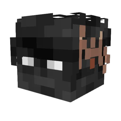inlium Minecraft avatar head, 3D render