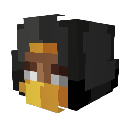inner__ghost Minecraft avatar head, 3D render