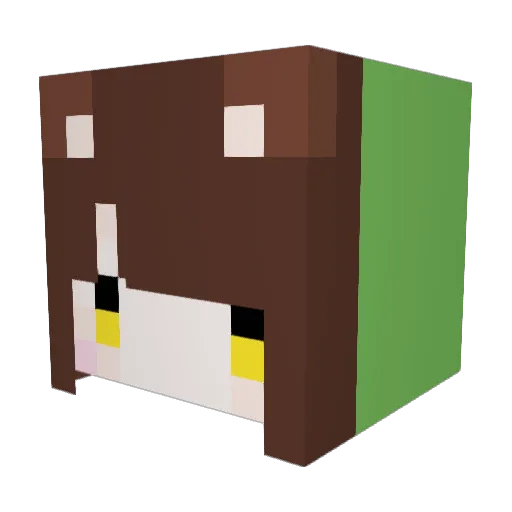 inniser Minecraft avatar head, 3D render
