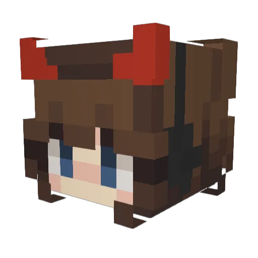 innithate Minecraft avatar head, 3D render