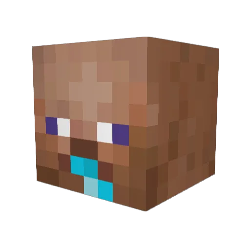 innumerable Minecraft avatar head, 3D render