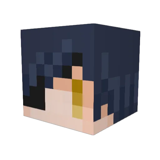 innusan Minecraft avatar head, 3D render