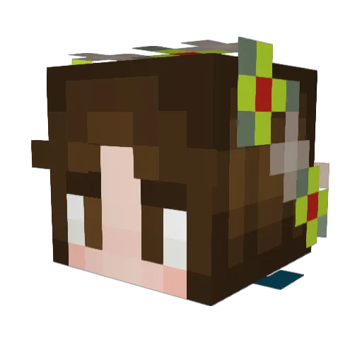 inorineko Minecraft avatar head, 3D render