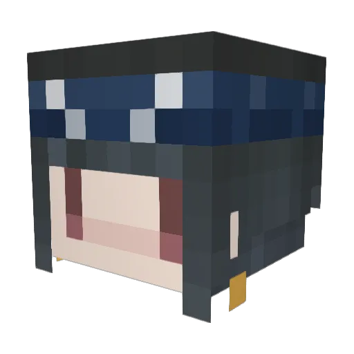 inoseno Minecraft avatar head, 3D render