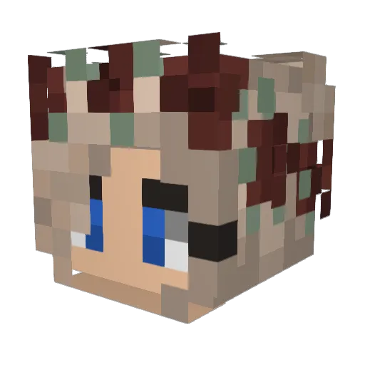 inouvaz Minecraft avatar head, 3D render