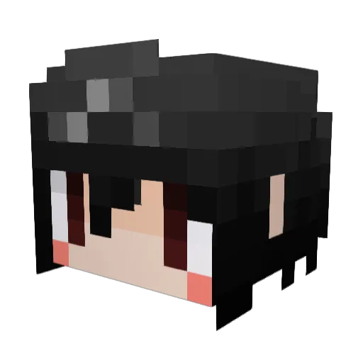 inozero Minecraft avatar head, 3D render