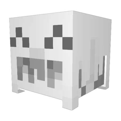 inpour Minecraft avatar head, 3D render