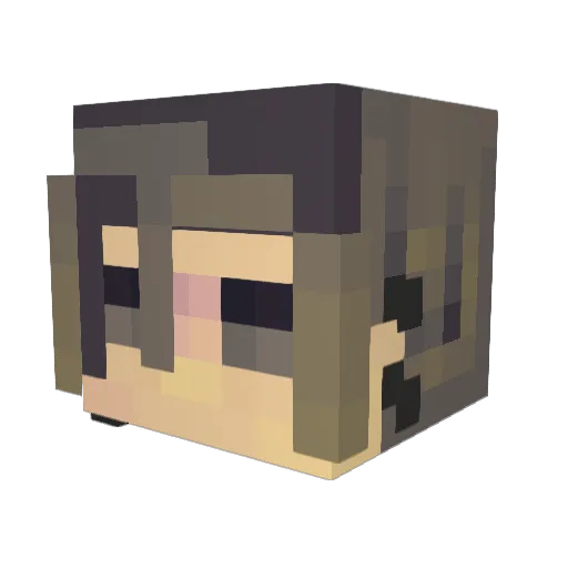 inprisoned Minecraft avatar head, 3D render