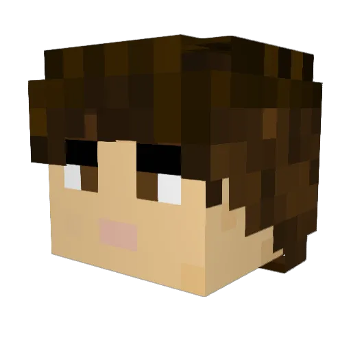 inputmonitor Minecraft avatar head, 3D render