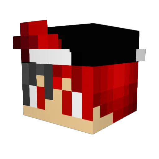 inrobinYT Minecraft avatar head, 3D render
