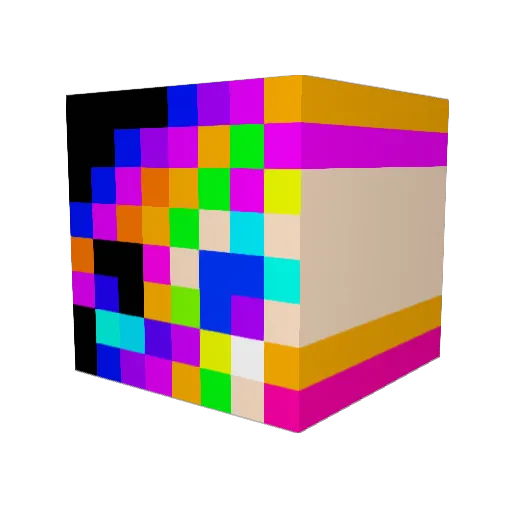 insaneswap Minecraft avatar head, 3D render