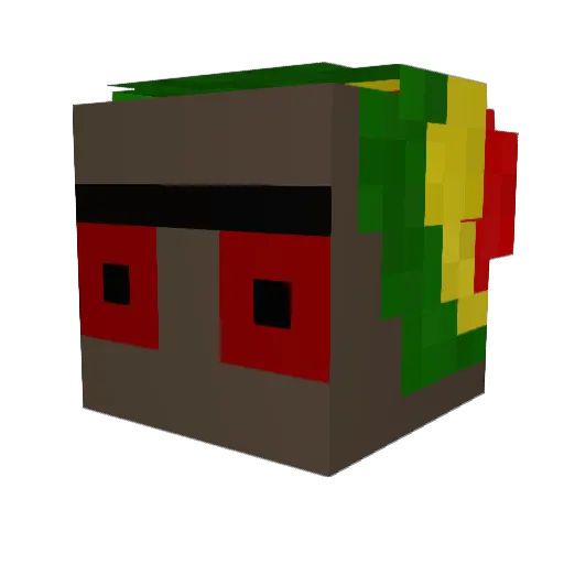 insanoi Minecraft avatar head, 3D render
