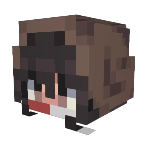 inscitiia Minecraft avatar head, 3D render