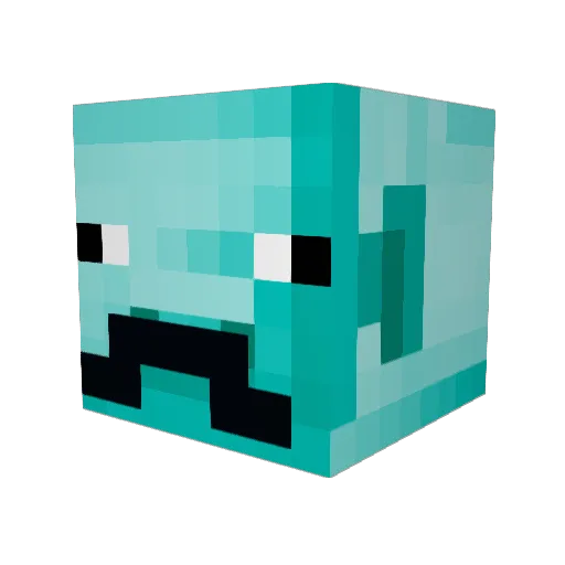 insertcoin44 Minecraft avatar head, 3D render