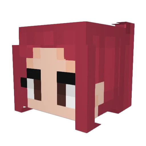 insideout_14 Minecraft avatar head, 3D render