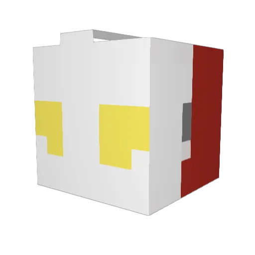 insideriver Minecraft avatar head, 3D render