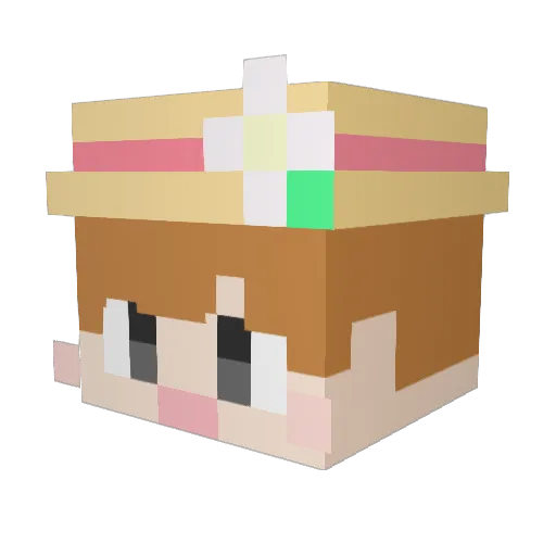 insoang Minecraft avatar head, 3D render