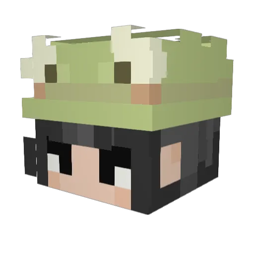 insofumi Minecraft avatar head, 3D render